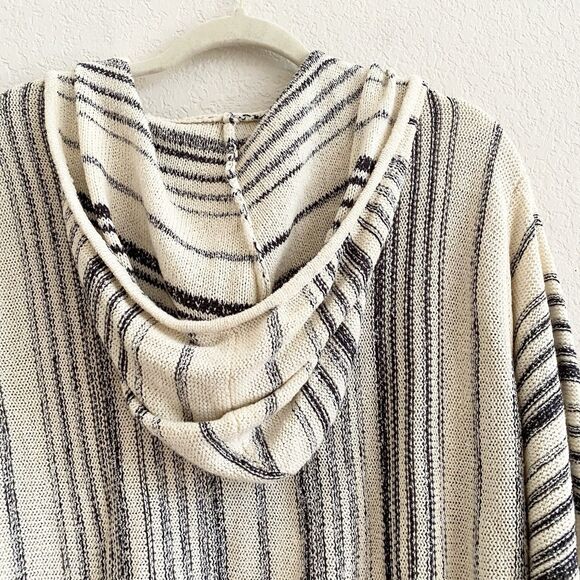 Billabong Women's Mas Amor Hooded Stripe Sweater Size M Cotton - Picture 10 of 11